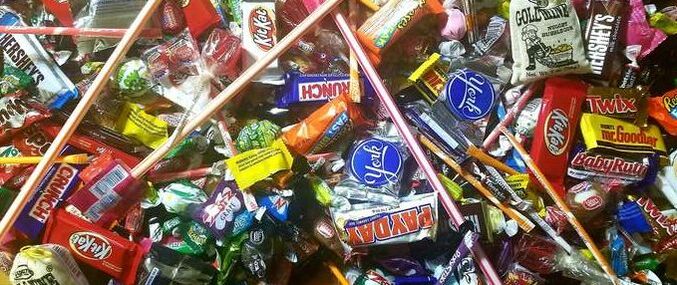 Pile of various candies sold by Candace's Candy Counter